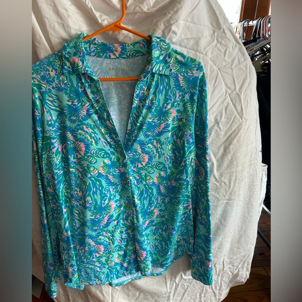 Lilli Pulitzer spring blouse XL worn once